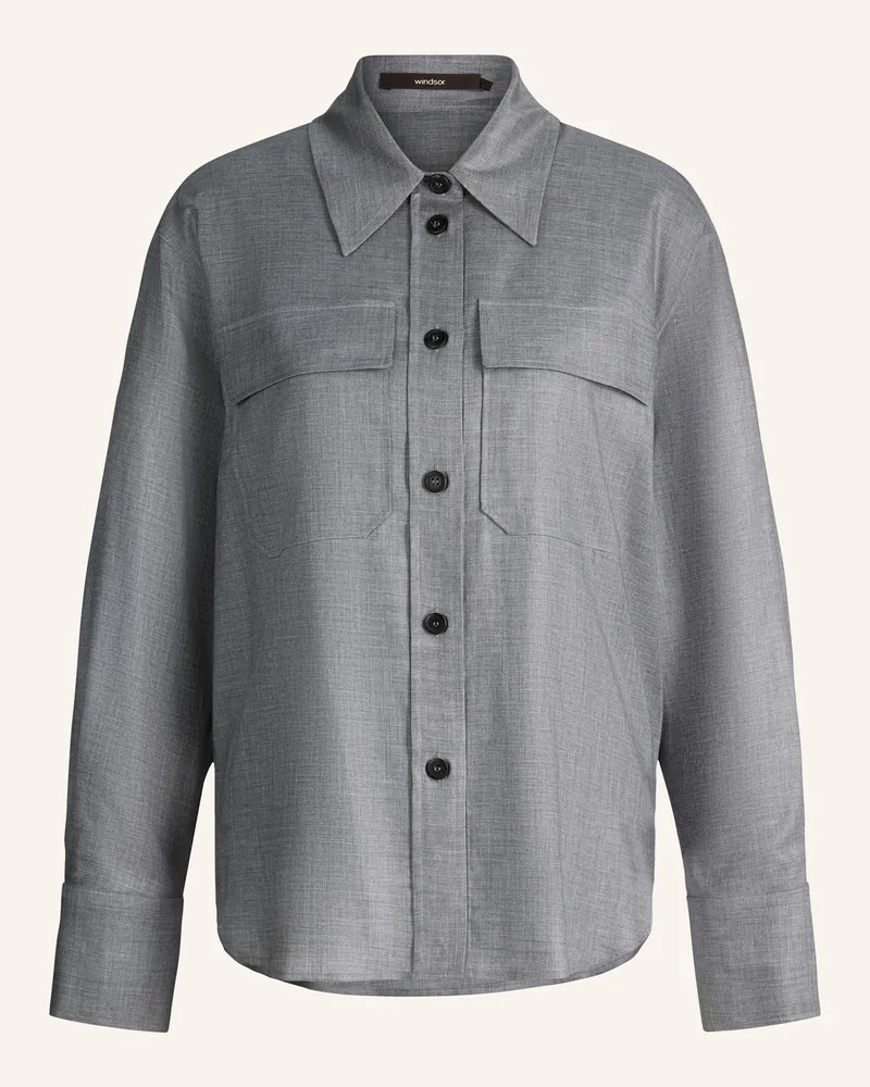 windsor. Hemdbluse grau Hellgrau