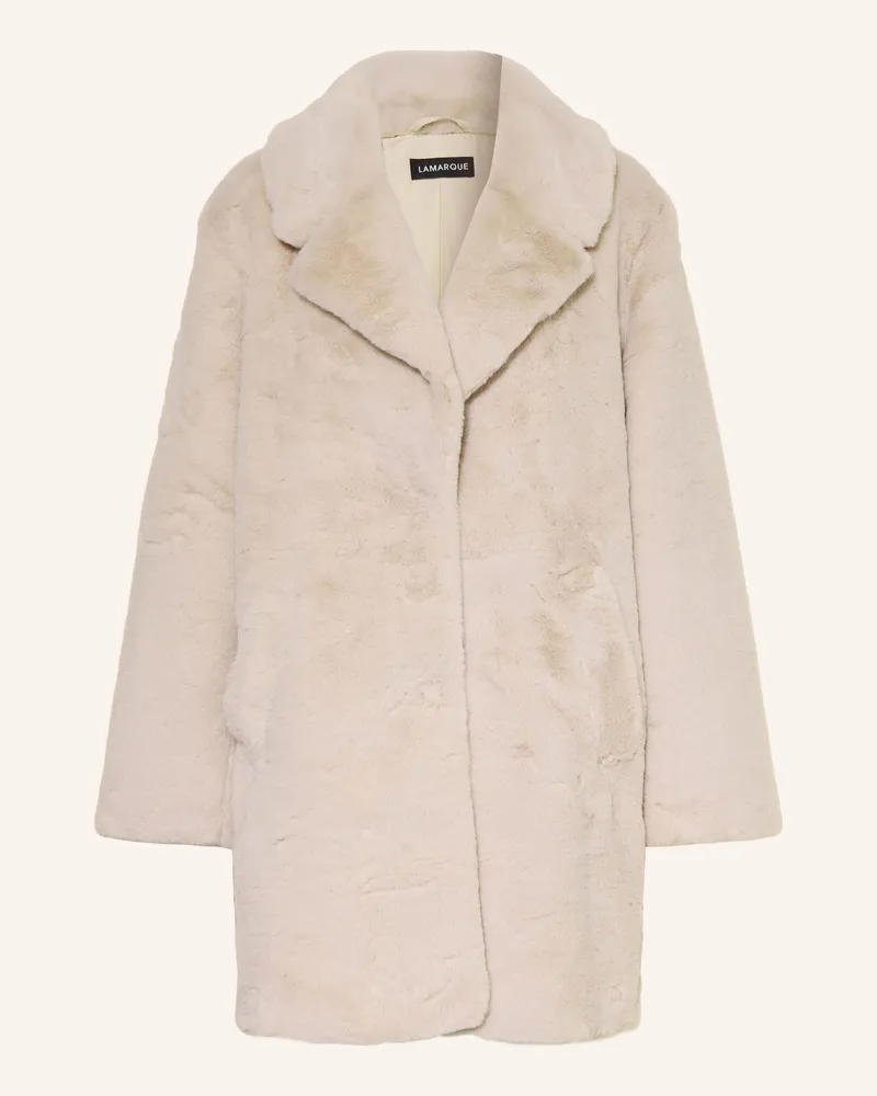 LAMARQUE Kunstfell-Mantel Linnea beige Creme