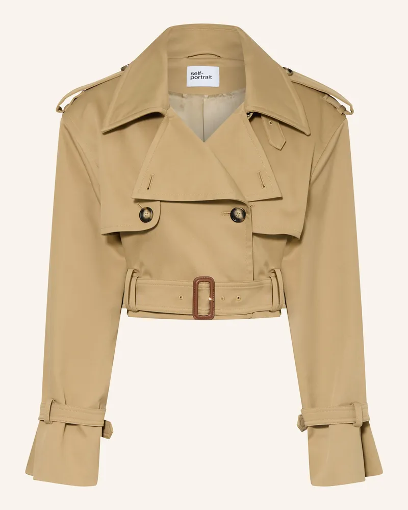 Self-Portrait Trench-Jacke beige Camel