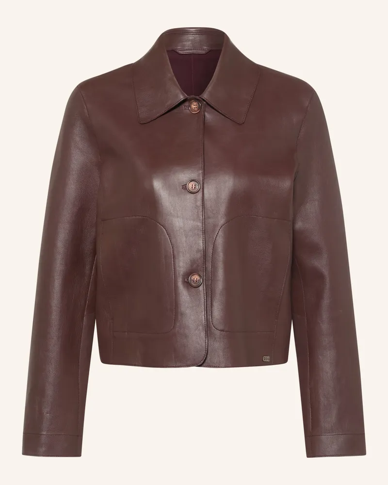 Milestone Lederjacke Mscanna rot Dunkelrot