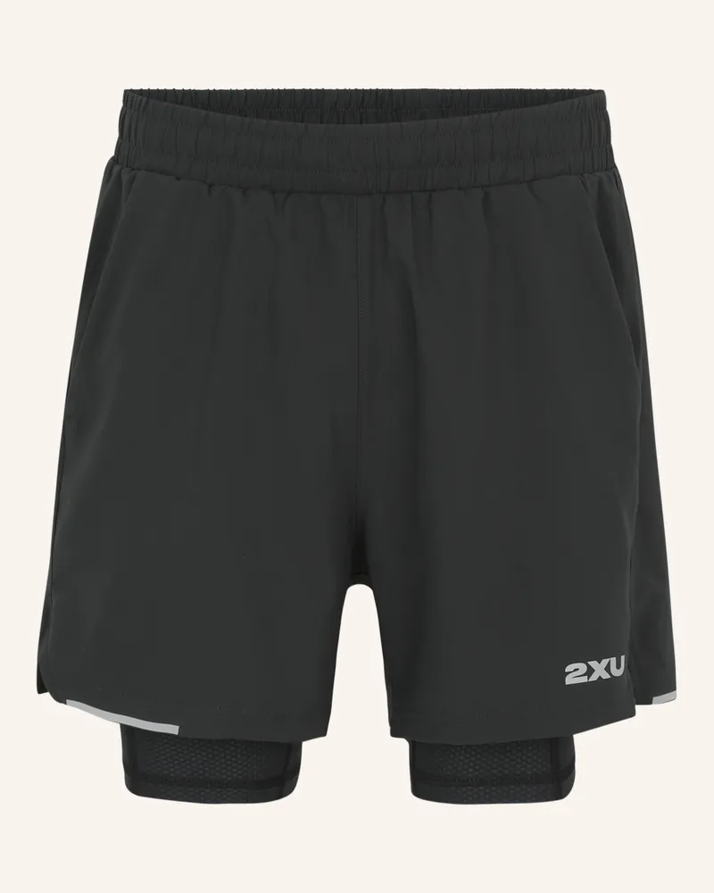 2XU Kompressionstight Aero Mesh 2-In-1 Short schwarz Schwarz