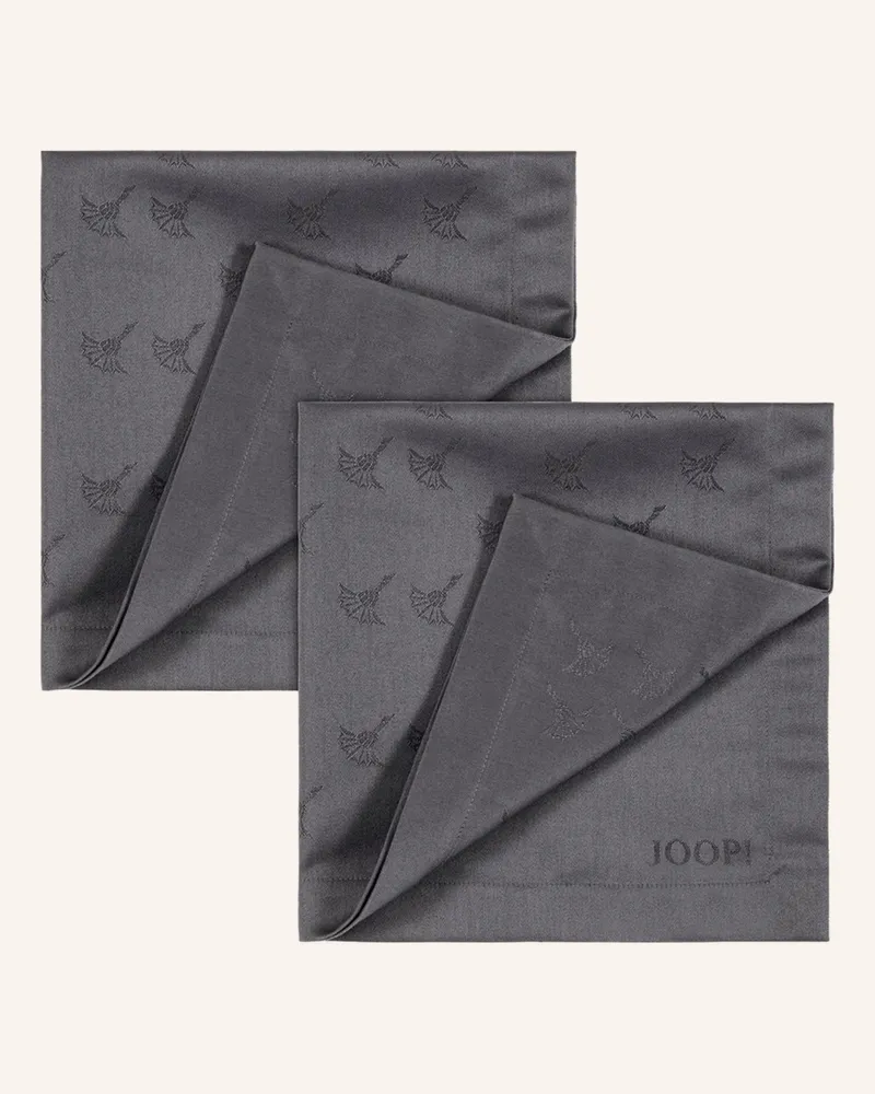 JOOP! 2er-Set Servietten FADED CORNFLOWER Dunkelgrau