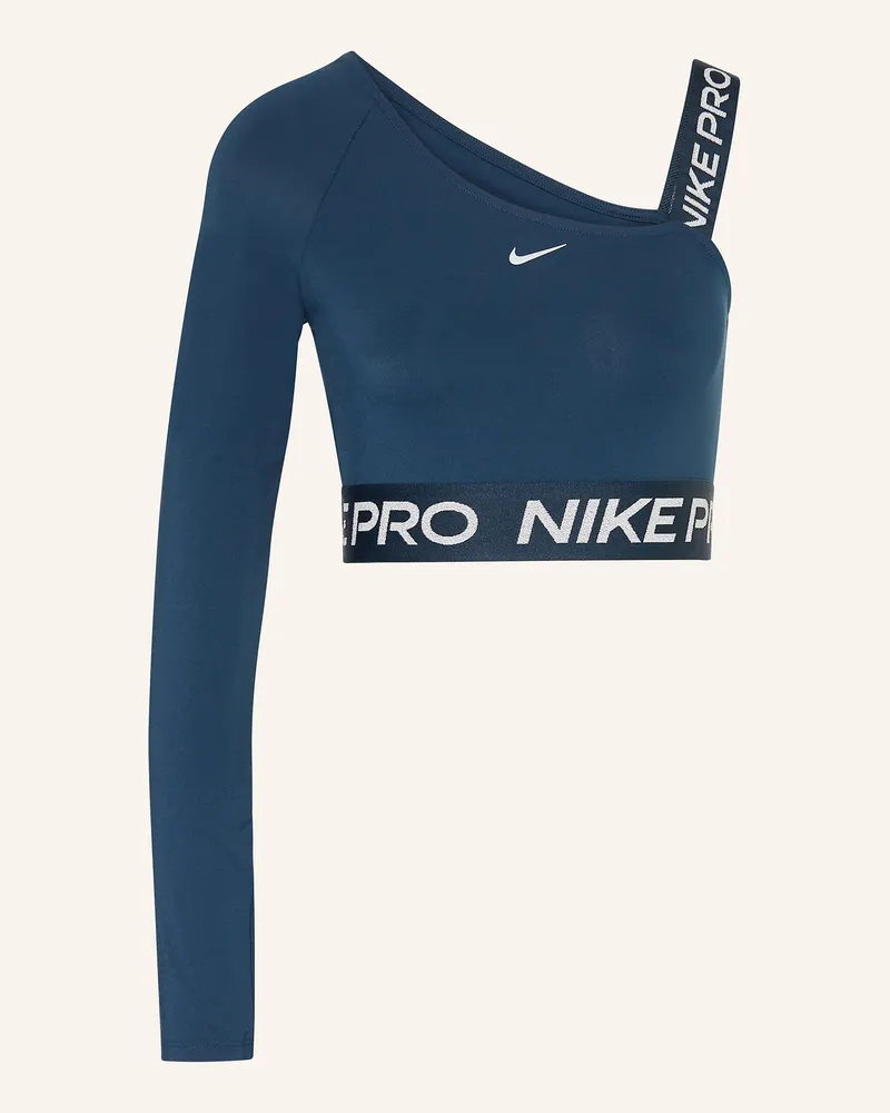 Nike Cropped-Top Dri-Fit Shine blau Dunkelblau