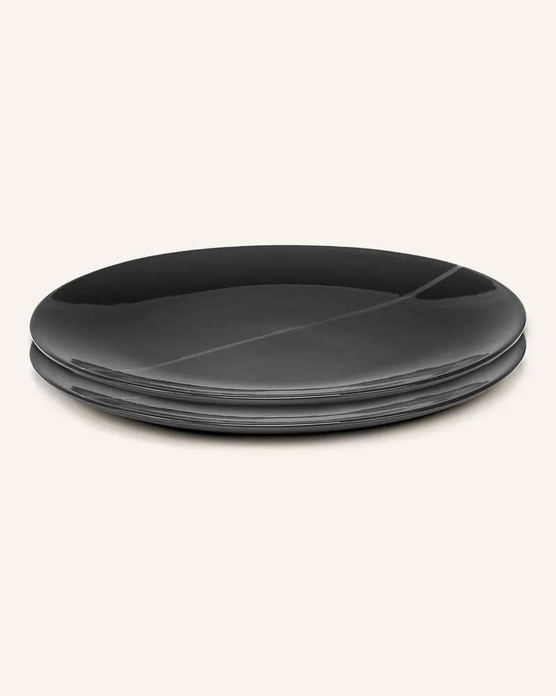 Serax 2er-Set Speiseteller Zuma S grau Grau