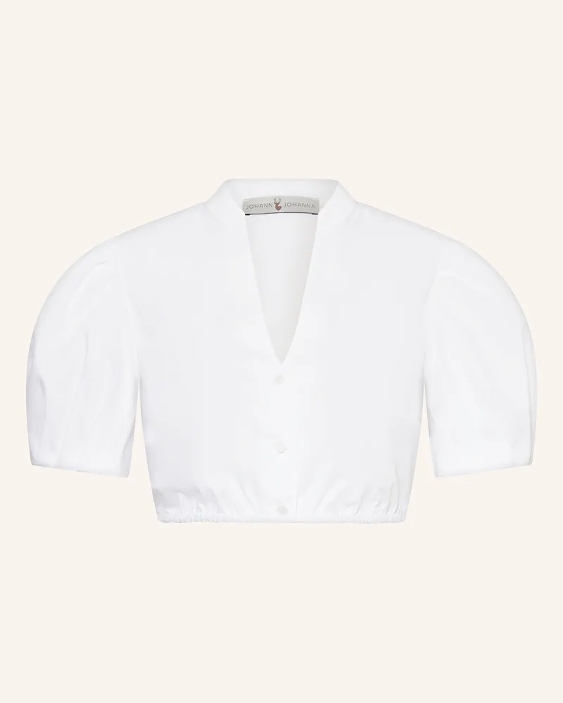 Johann & Johanna Dirndlbluse weiss Weiss