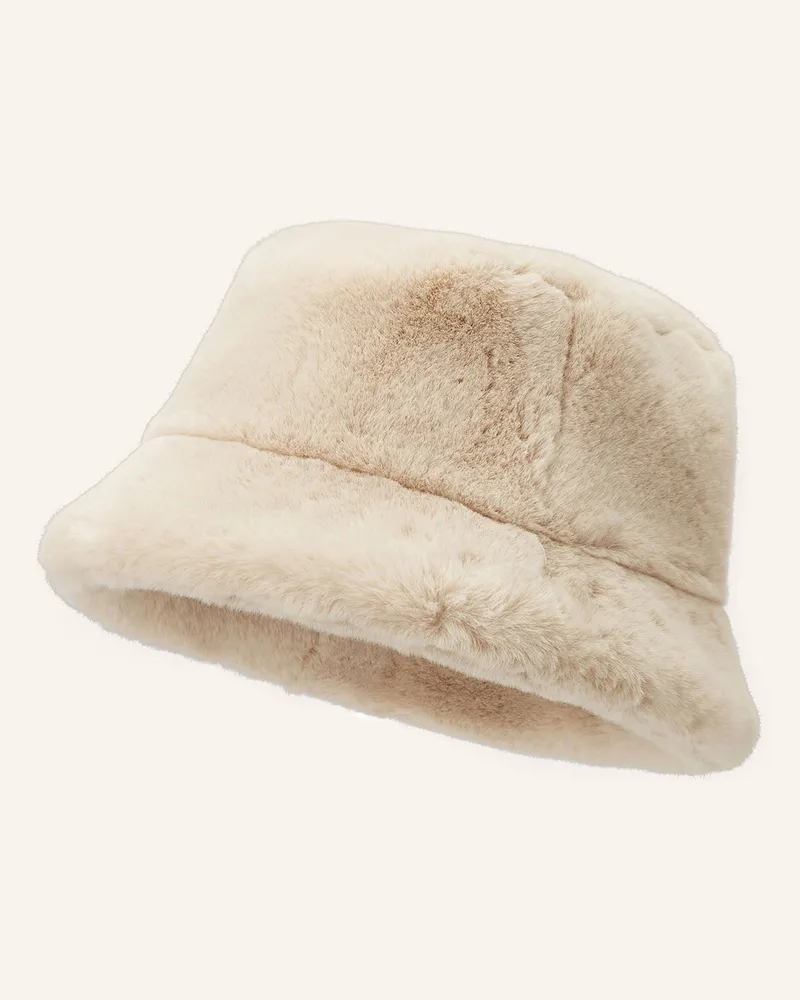 APPARIS Bucket-Hat Amara Aus Kunstfell weiss Creme