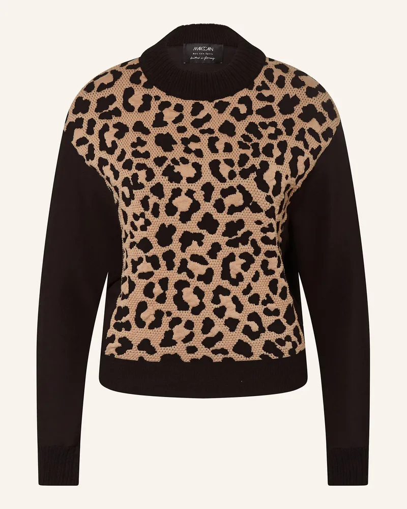 Marc Cain Pullover Im Materialmix schwarz 900