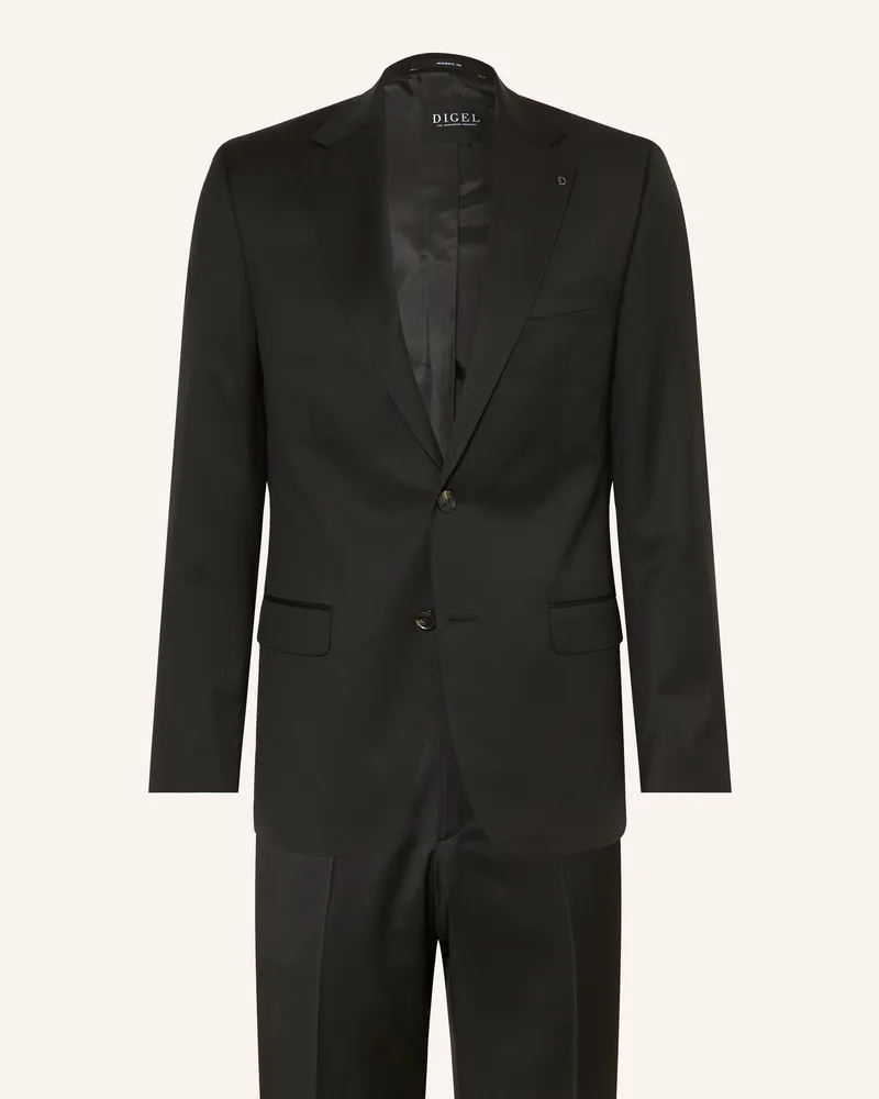 Digel Anzug Daren Modern Fit schwarz Schwarz