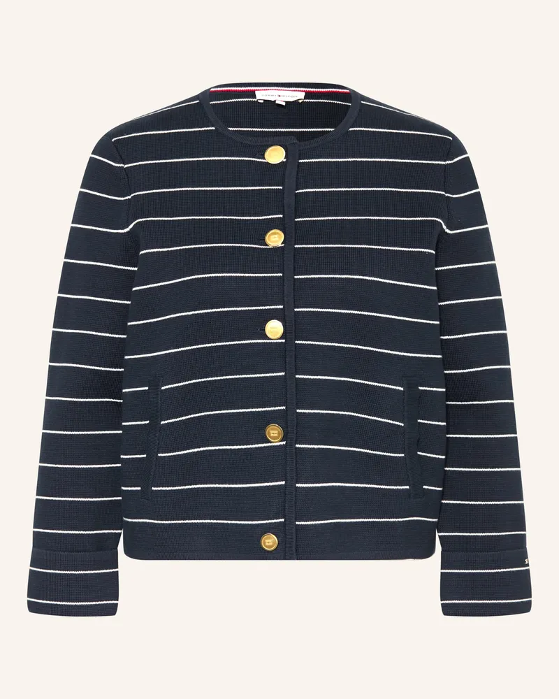 Tommy Hilfiger Strickjacke blau Dunkelblau