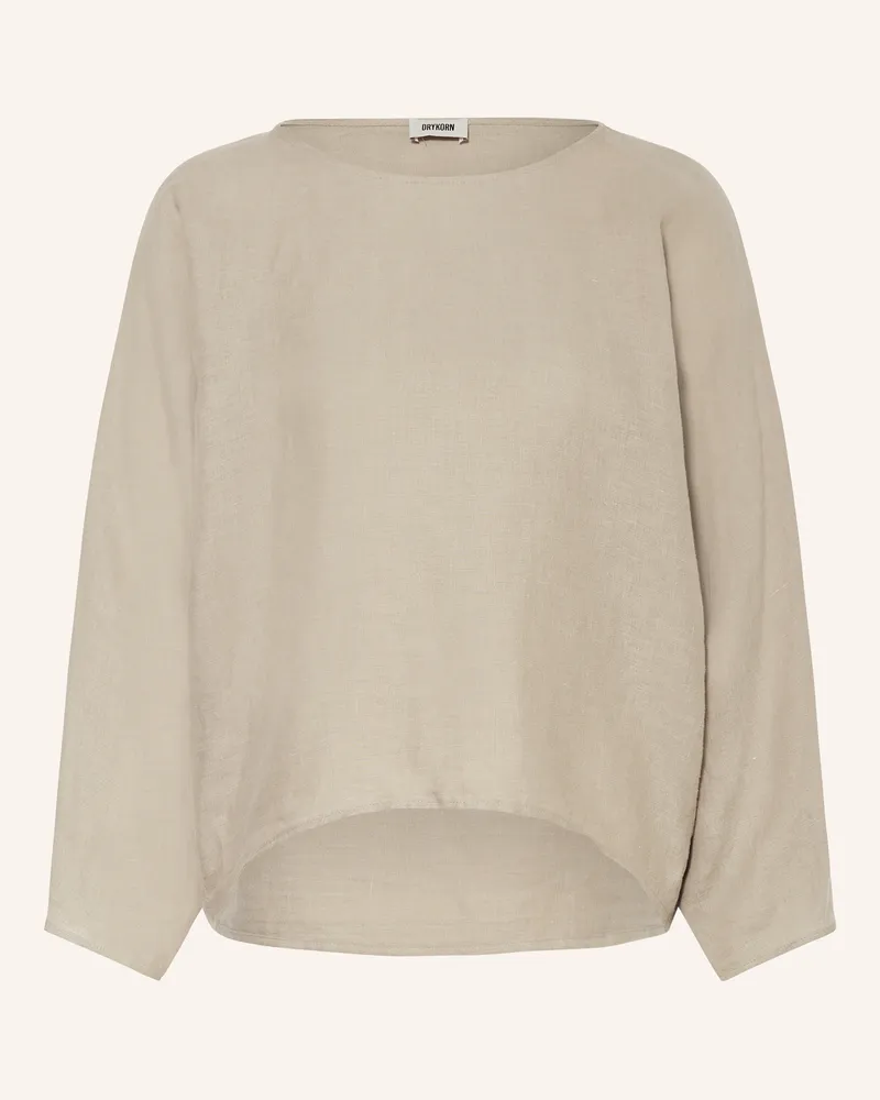 Drykorn Blusenshirt Nialini Aus Leinen gruen Khaki