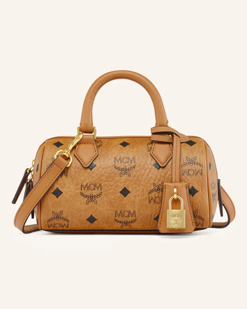 MCM Handtasche ELLA BOSTON VISETOS Cognac