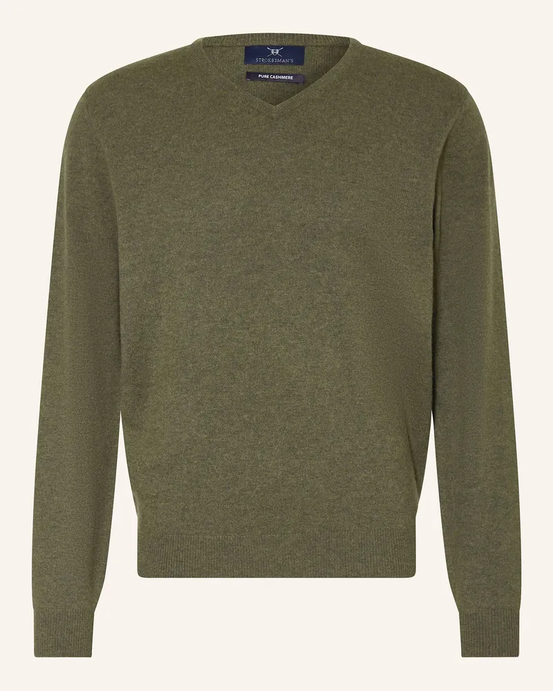 Strokesman's Cashmere-Pullover Oliv