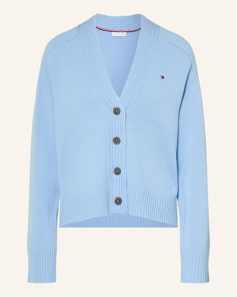 Tommy Hilfiger Strickjacke blau Hellblau