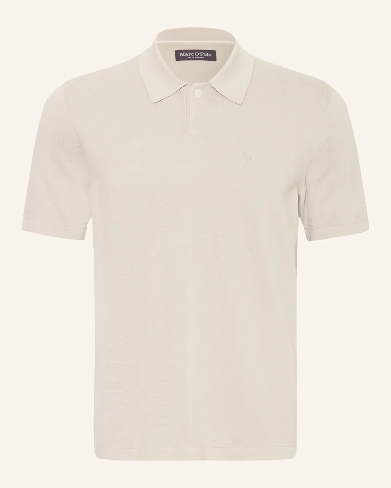 Marc O'Polo Strick-Poloshirt grau Hellgrau