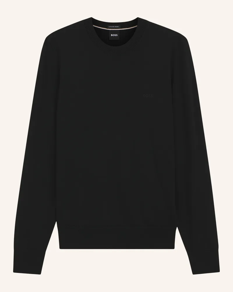 HUGO BOSS Pullover H-Leno Regular Fit schwarz Schwarz