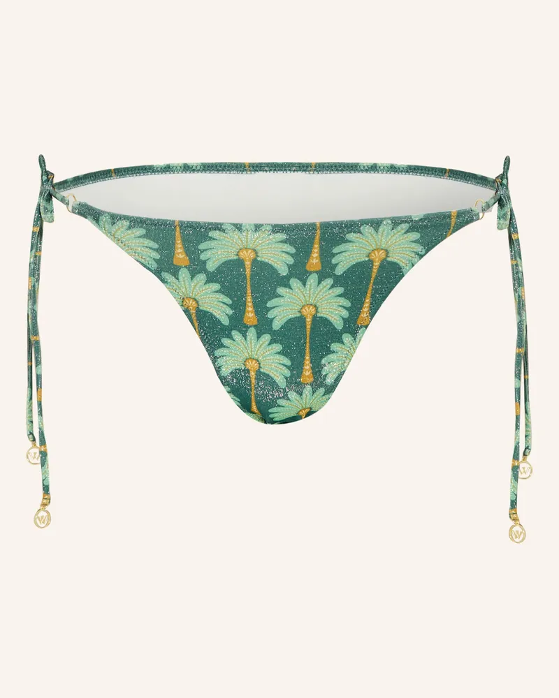 watercult Triangel-Bikini-Hose Tropical Muse Mit Glitzergarn gruen Grün