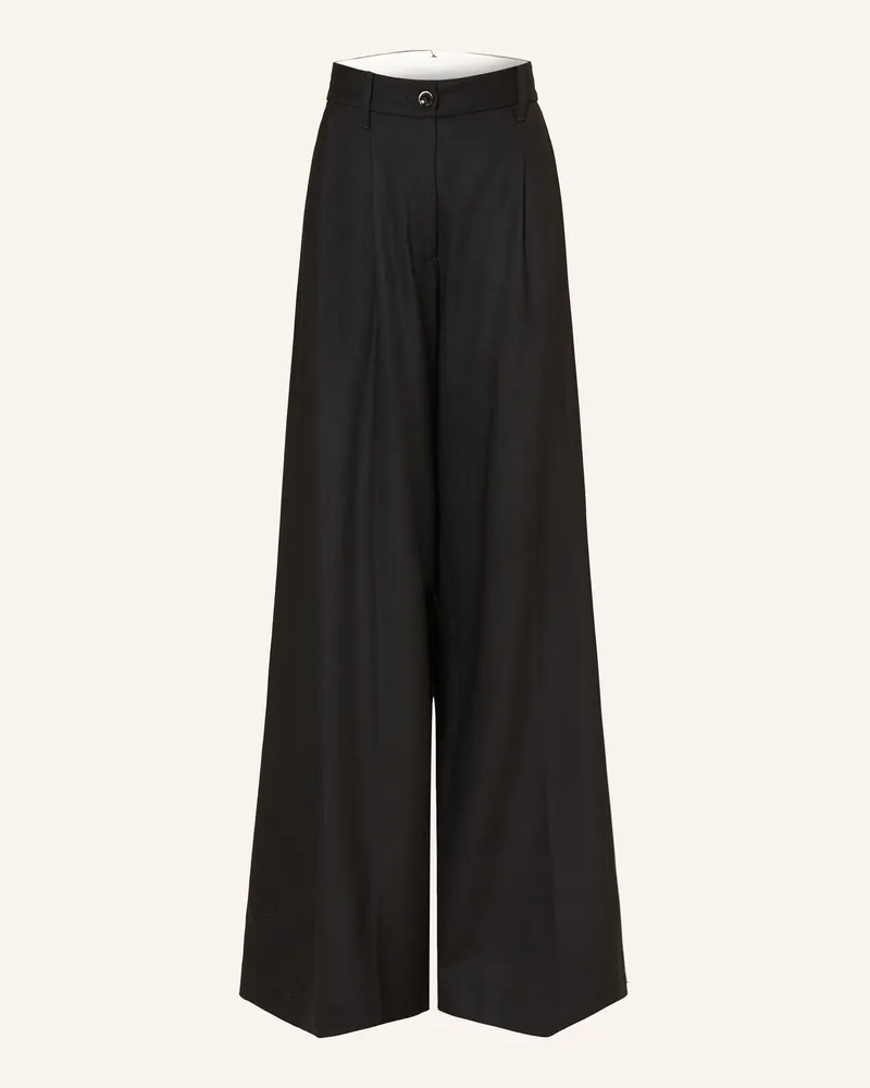 nine:inthe:morning Marlenehose Petra Aus Flanell schwarz Schwarz