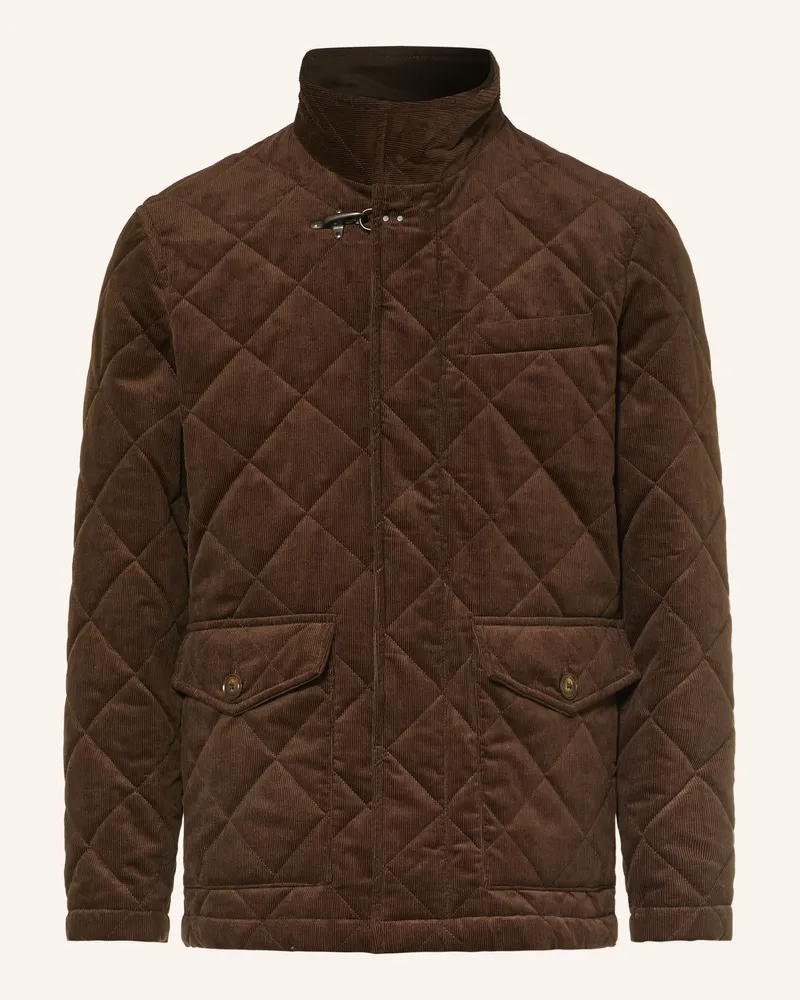 Fay Steppjacke Aus Cord braun Dunkelbraun