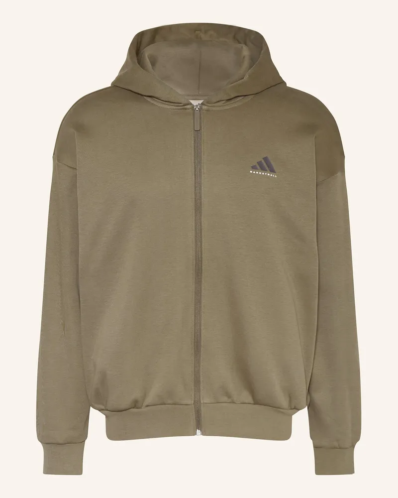 adidas Sweatjacke ADIDAS BASKETBALL FULL ZIP Oliv