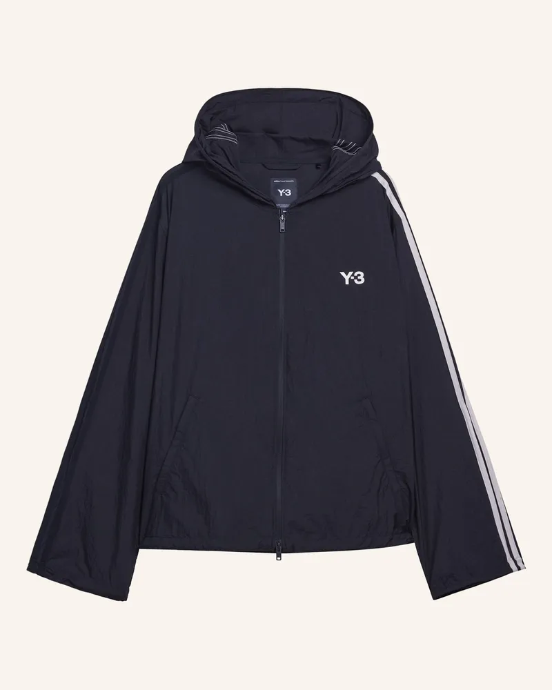 Y-3 Y-3 NYLON WIRED 3-STREIFEN TRACK TOP Schwarz