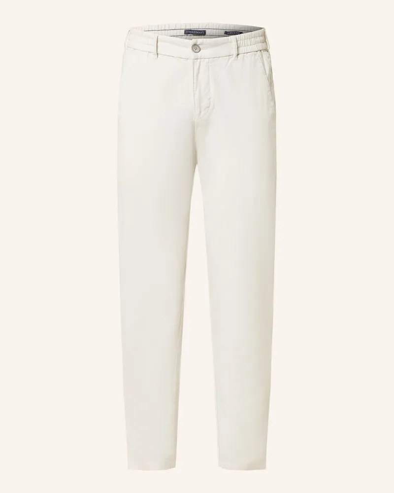 Strokesman's Chino Extra Slim Fit mit Leinen Ecru