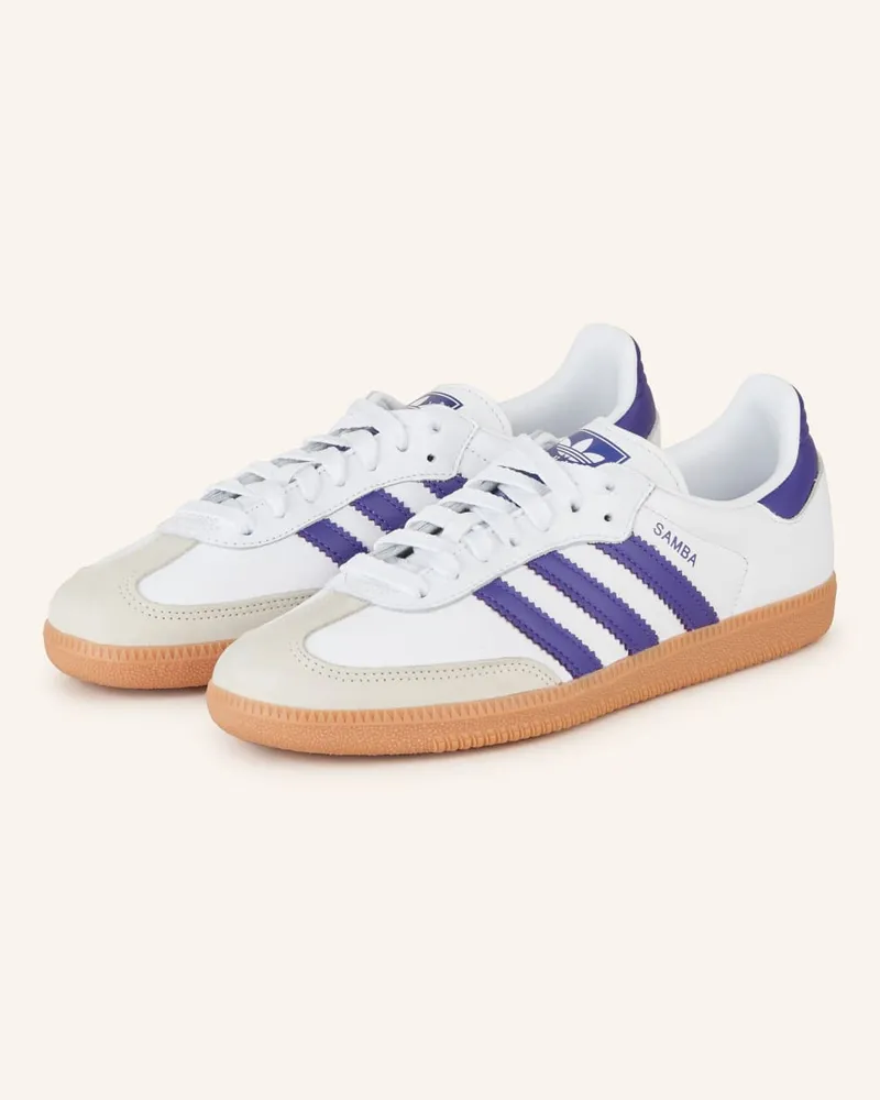 adidas Sneaker SAMBA OG - WEISS/ LILA Weiss