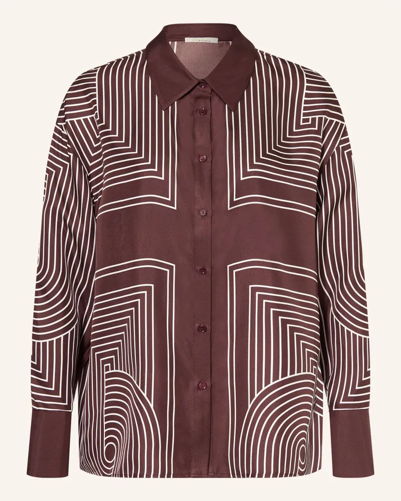 lilienfels Hemdbluse Aus Seide braun Dunkelbraun