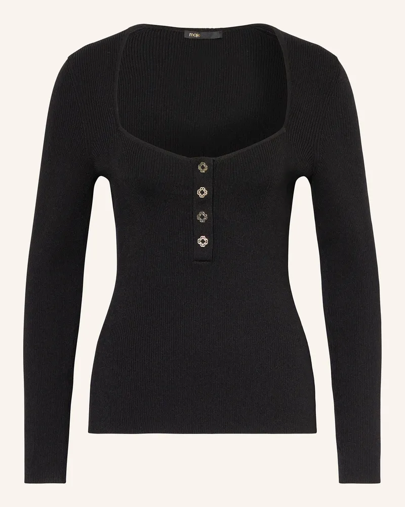Maje Strickshirt Schwarz