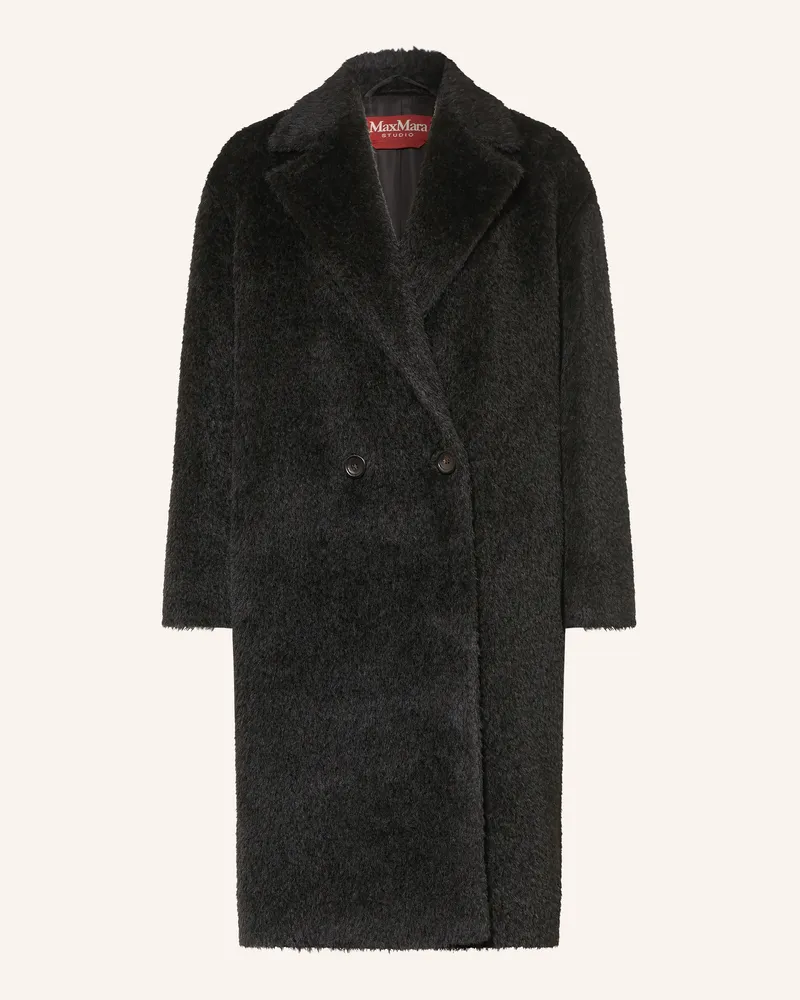 Max Mara Kunstfell-Mantel Urbano Mit Alpaka schwarz Schwarz
