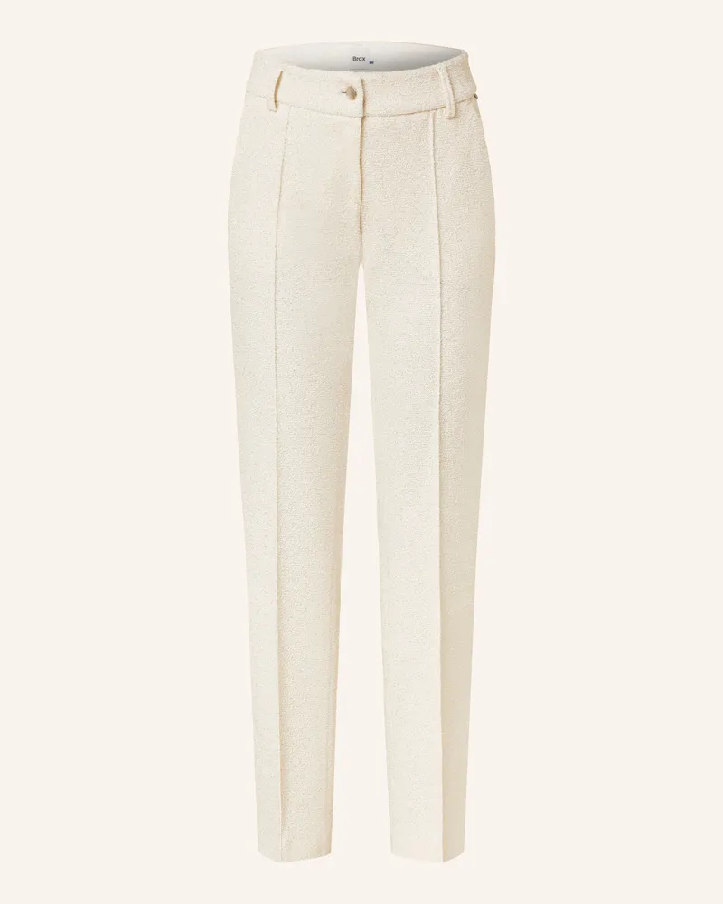 Brax Bouclé-Hose MARON mit Glitzergarn Beige