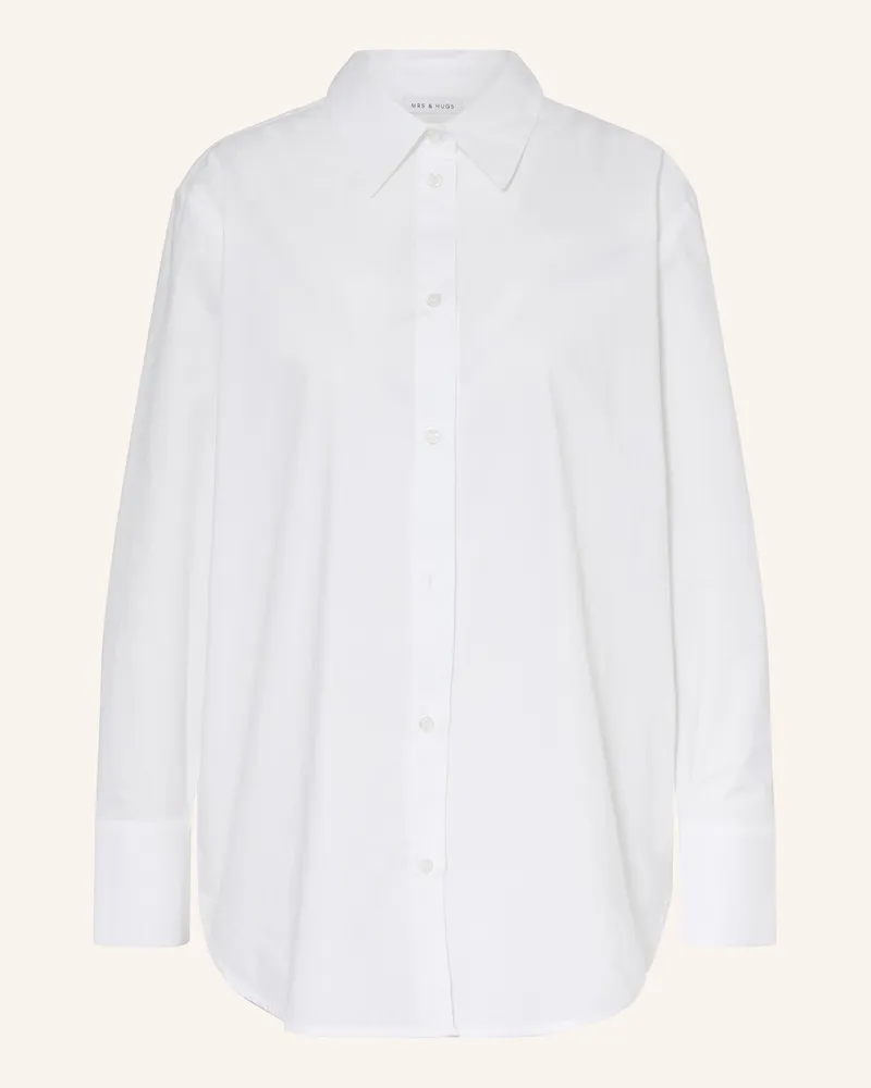 Mrs & HUGS Hemdbluse Weiss