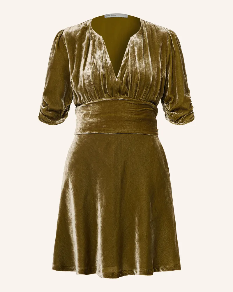 AllSaints Samtkleid Ena gruen Khaki