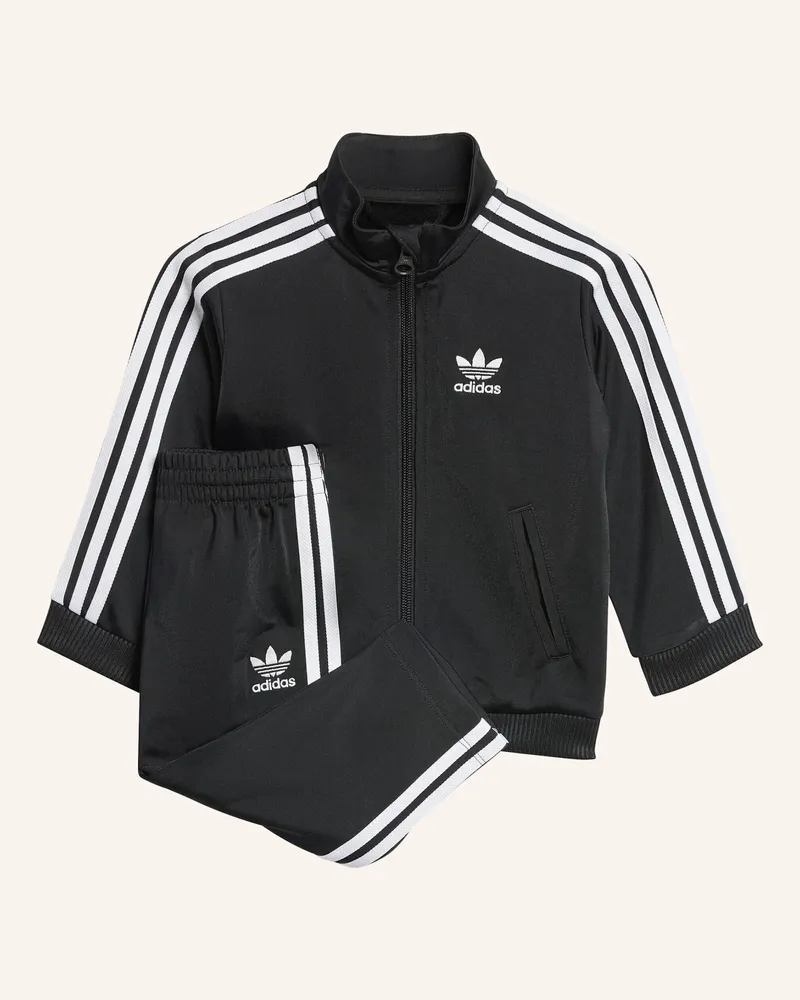 adidas ADICOLOR FIREBIRD KIDS TRAININGSANZUG Schwarz