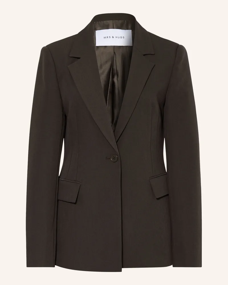 Mrs & HUGS Blazer braun Dunkelbraun