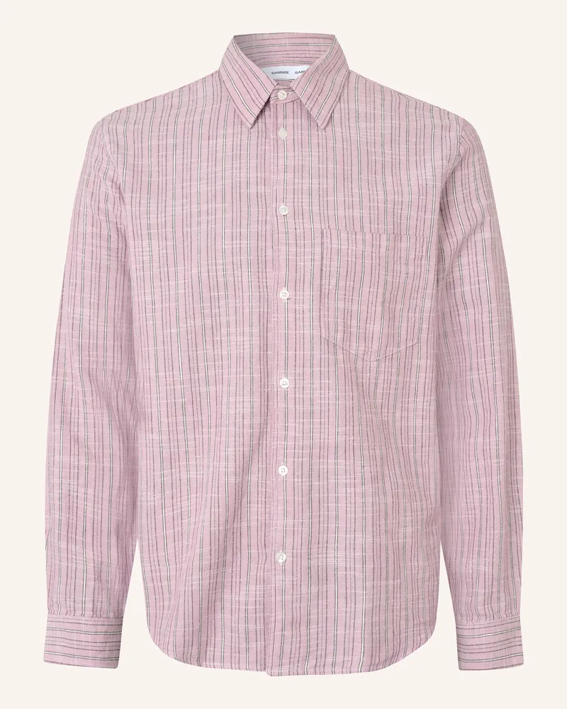 Samsøe & Samsøe Hemd LIAM Comfort Fit mit Leinen Rosa