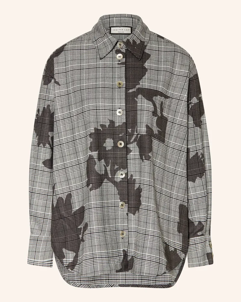 SEM PER LEI Hemdbluse Schwarz