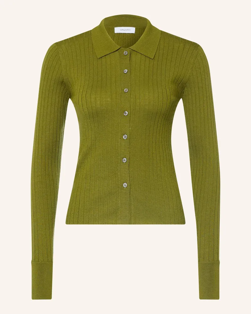 Darling Harbour Strickjacke Aus Merinowolle gruen Tea