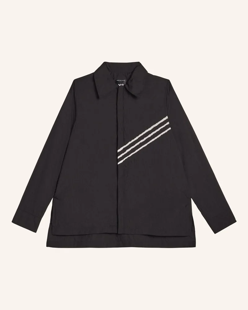 Y-3 Y-3 RAW EDGE 3-STREIFEN HEMD Schwarz