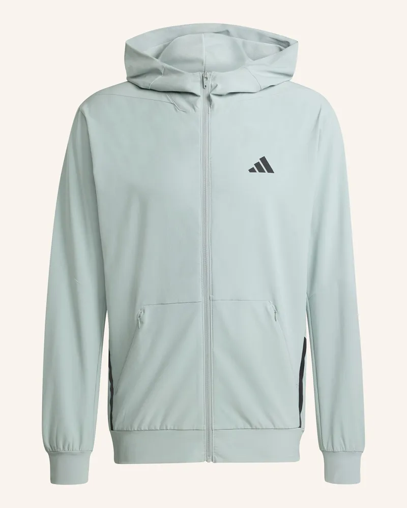 adidas D4T WORKOUT-HOODIE MIT DURCHGEHENDEM REISSVERSCHLUSS Grün