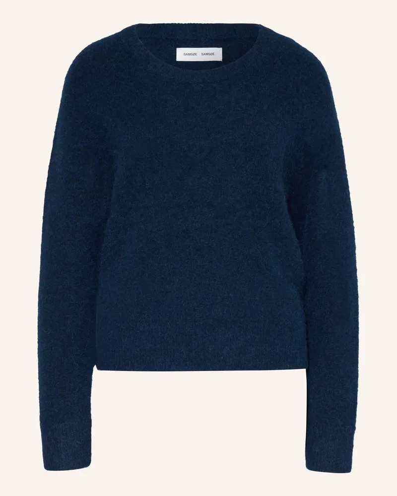 Samsøe & Samsøe Pullover NOR mit Alpaka Blau