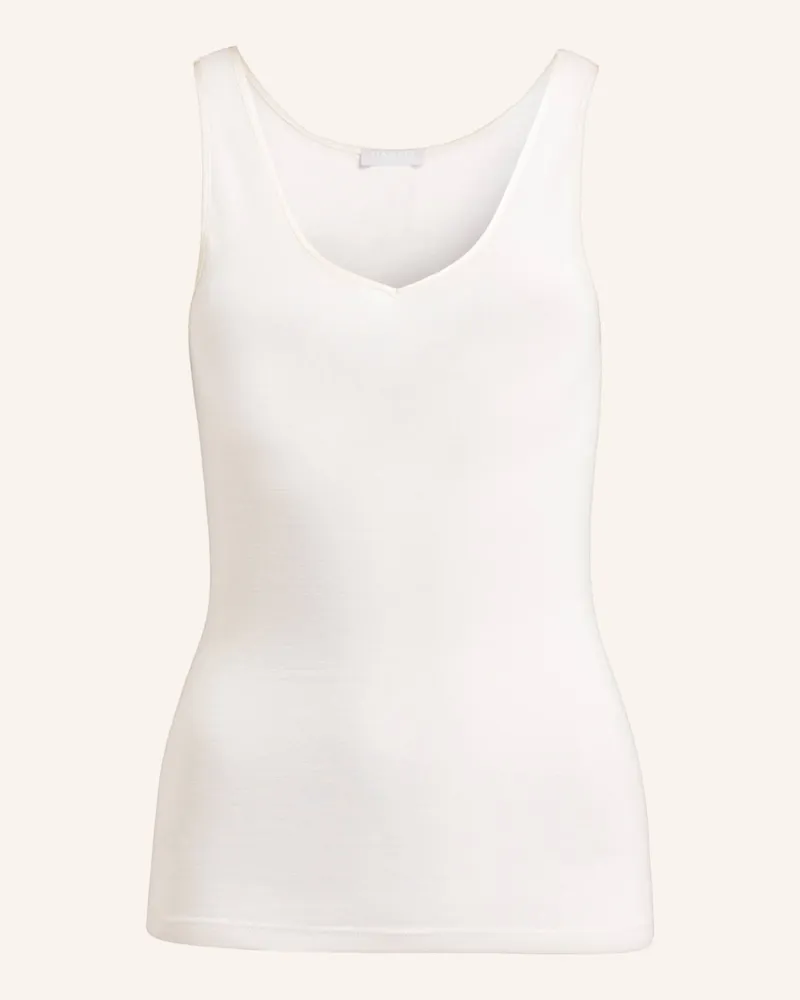 Hanro Top Woolen Silk Aus Merinowolle Mit Seide weiss Creme