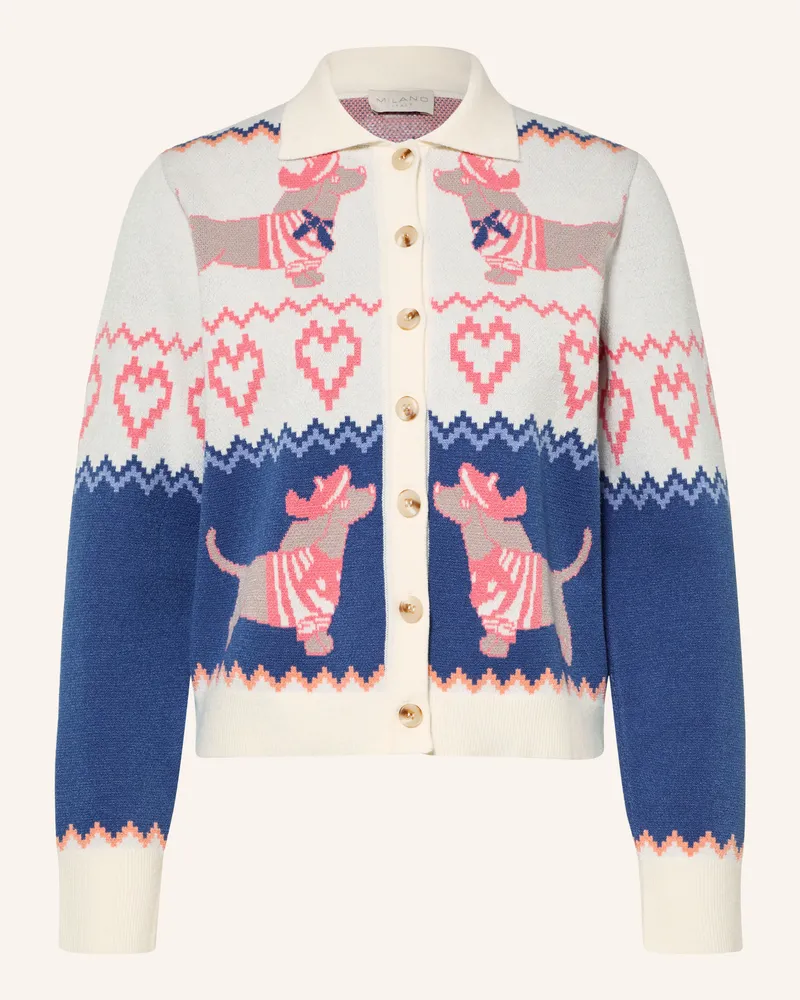 Milano Italy Strickjacke weiss Weiss