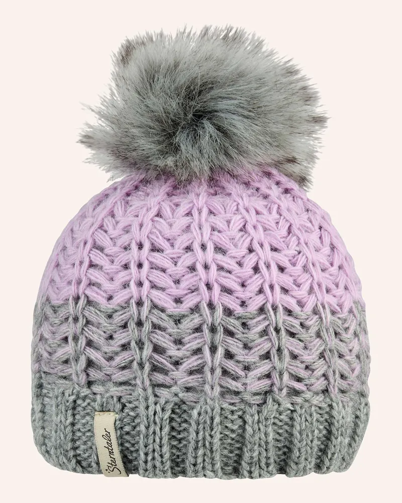 Sterntaler Strickmütze Farbverlauf Silber