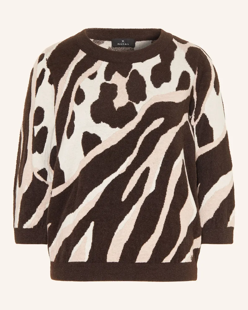 monari Pullover Mit 3/4-Arm braun Schwarz