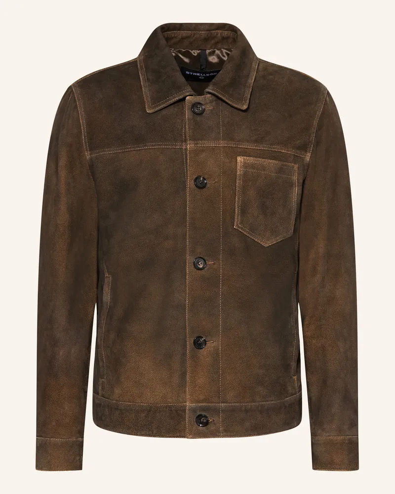 Strellson Lederjacke FLINT Dunkelbraun