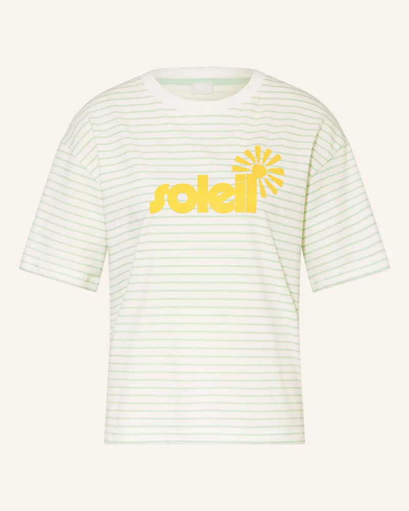 Mey Schlafshirt Serie Striped Holidays beige Weiss