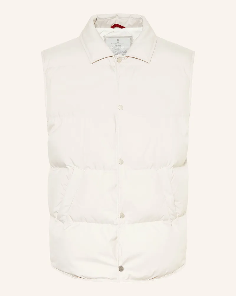 Brunello Cucinelli Daunenweste weiss Creme