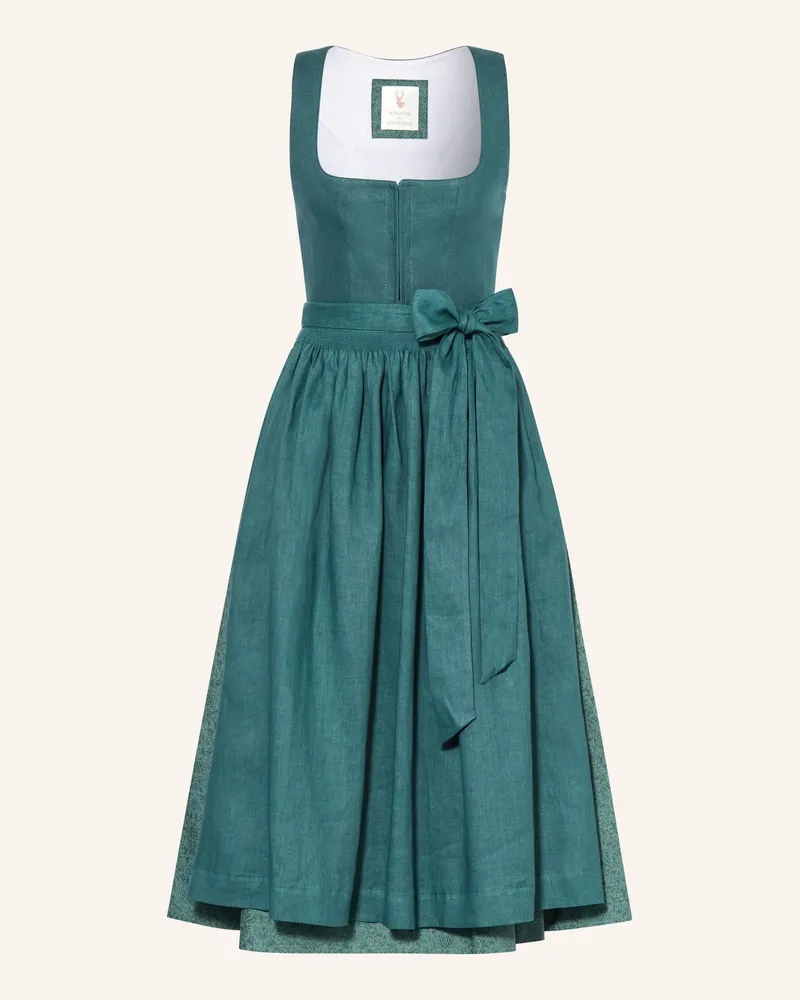 Johann & Johanna Leinendirndl gruen Dunkelgrün