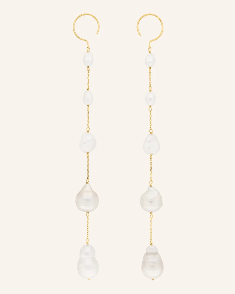 Leaf Ohrhänger Barock Perls gold Gold