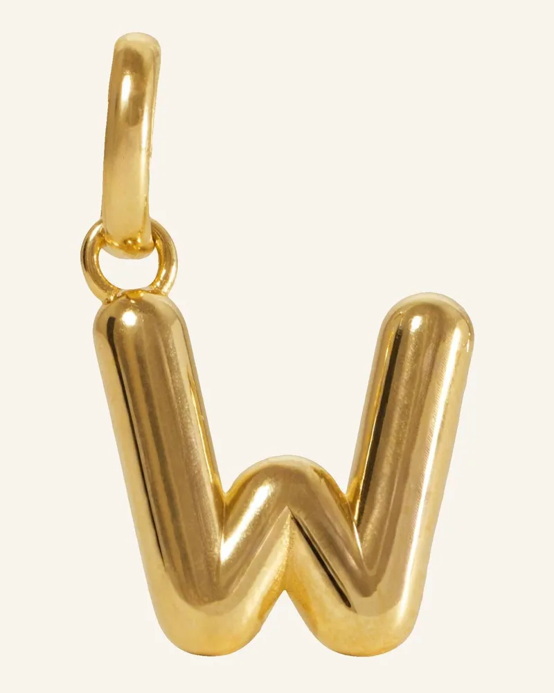 POMPIDOU Anhänger Puffy Letter W By Glambou gold Gold